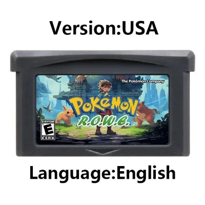 GBA Game Cartridge (32-bit, Pokemon Series, Odyssey Cloud White, FireRed & Silver Rival Rom Hack)