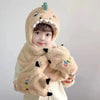 3-in-1 Plush Animal Hood – Winter Hat, Scarf & Gloves Set for Women & Girls, Cozy Christmas Dress-Up