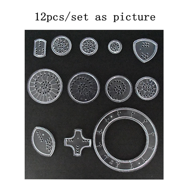 Spirograph Drawing Toy Set – Montessori Educational Geometric Ruler and Creative Drawing Accessories for Kids