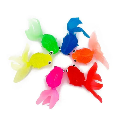 6Pcs Set Rubber Goldfish Bath Toys – Kawaii Water Play for Toddlers