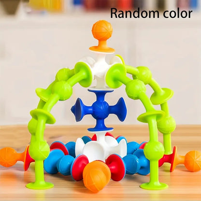 Suction Cup Building Blocks Set – Soft Throw Darts Toy for Kids, Parent-Child Interactive Educational Construction Game