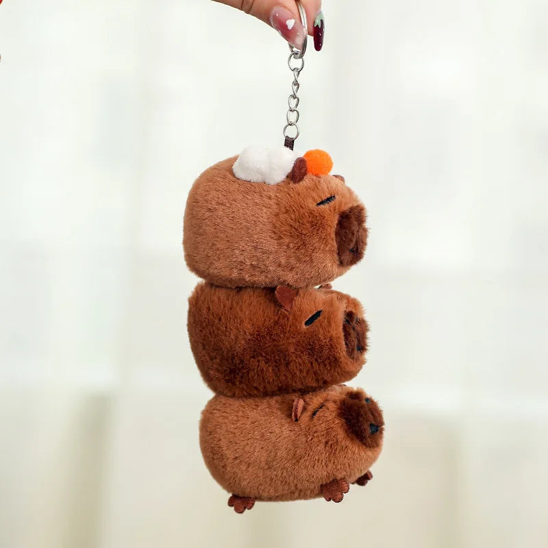 Cute Cartoon Capybara Plush Pendant, Bag Hanging Ornament and Keychain Doll