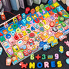 Montessori Wooden Math Toy – Busy Board with Counting, Shape, Color Matching, and Fishing Puzzle for Kids