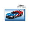 MOC Speed Racing Car Building Blocks Set — Small Studded Sports Car Garage Toy