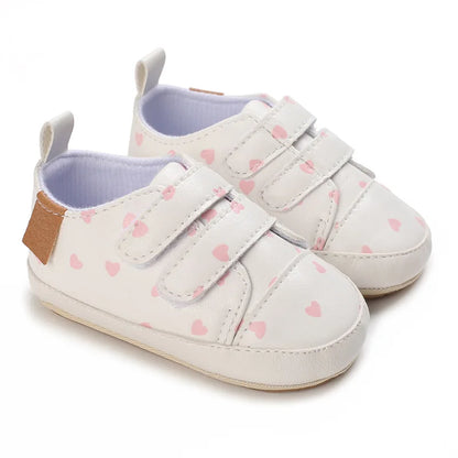Meckior New Baby Boy Girl Shoes PU Leather Sneakers Rubber Bottom Non-Slip Lightweight First Walker Crib Shoes 0-18 Months