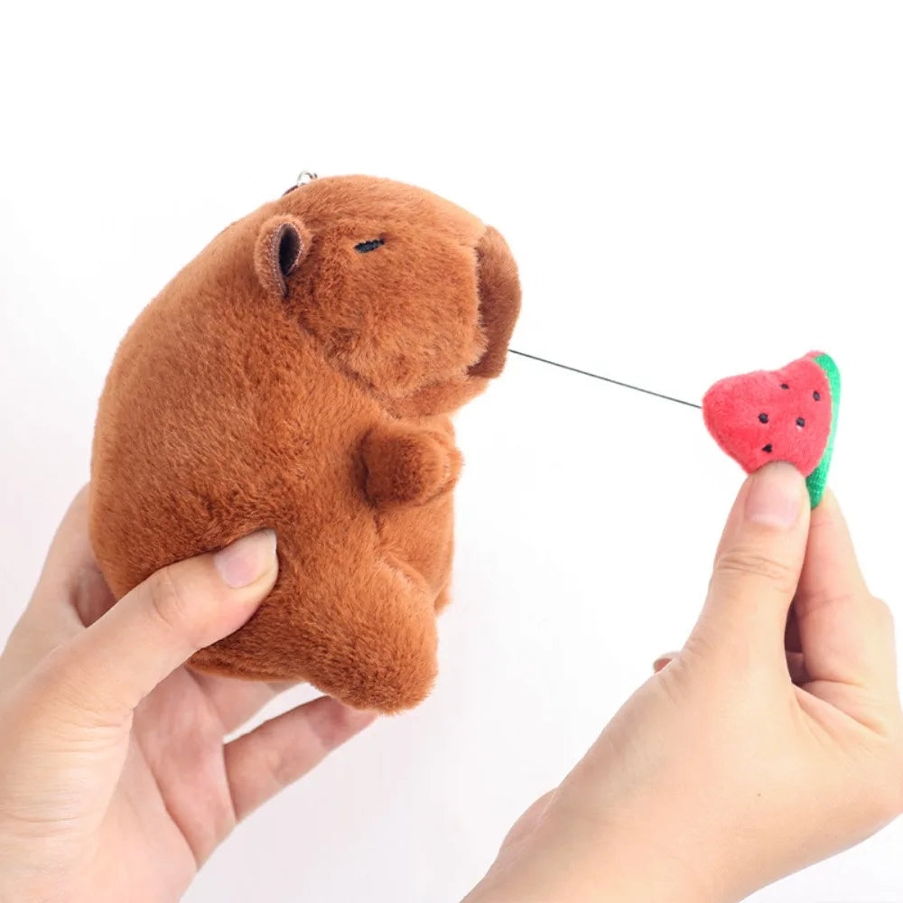 12cm Cute Capybara Plush Keychain, Cartoon Simulation Pendant for School Bags