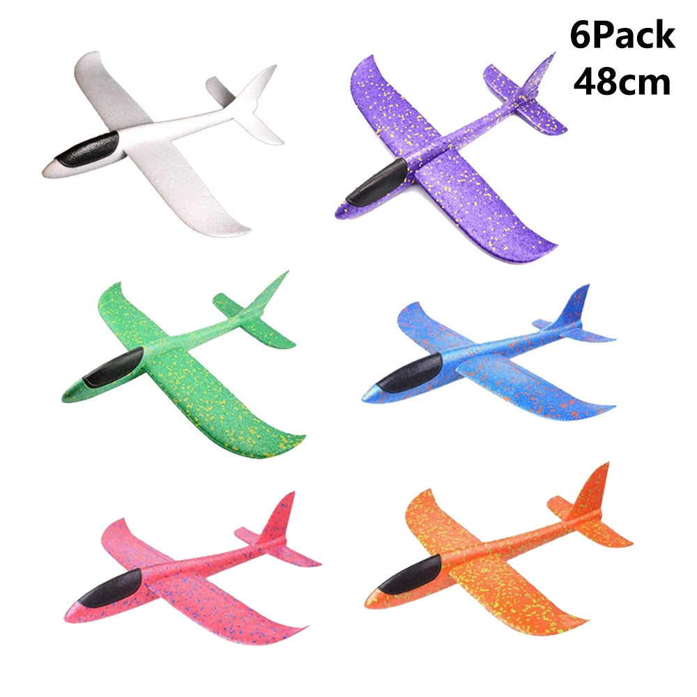 Large Foam Plane Glider 36 cm (14.17 in) and 48 cm (18.9 in) Hand Throw Airplane Outdoor Kids Toy Gift