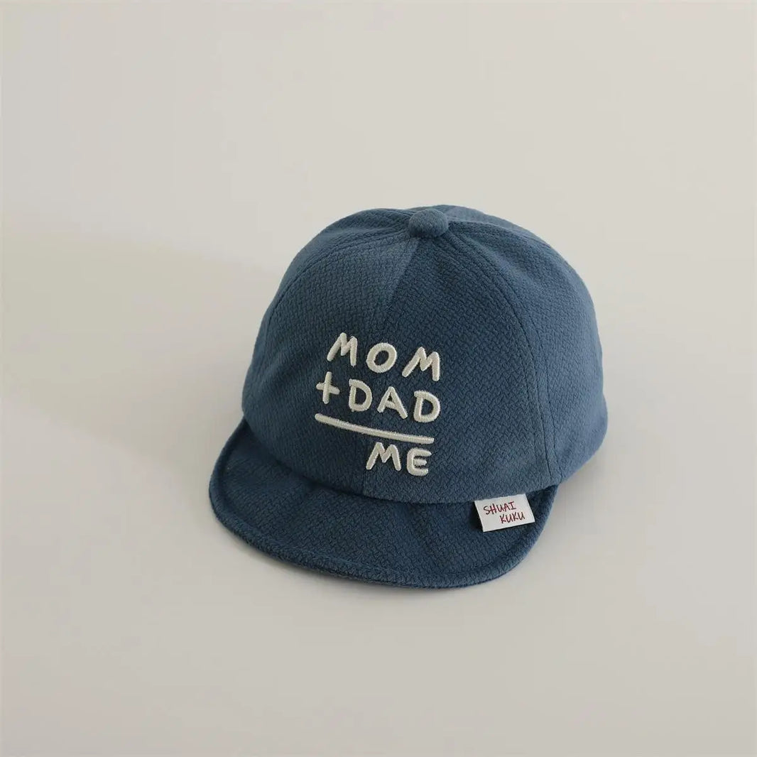 Adjustable Cotton Duckbill Hat for Baby & Toddler – Letter Embroidered Peaked Cap, Unisex Snapback