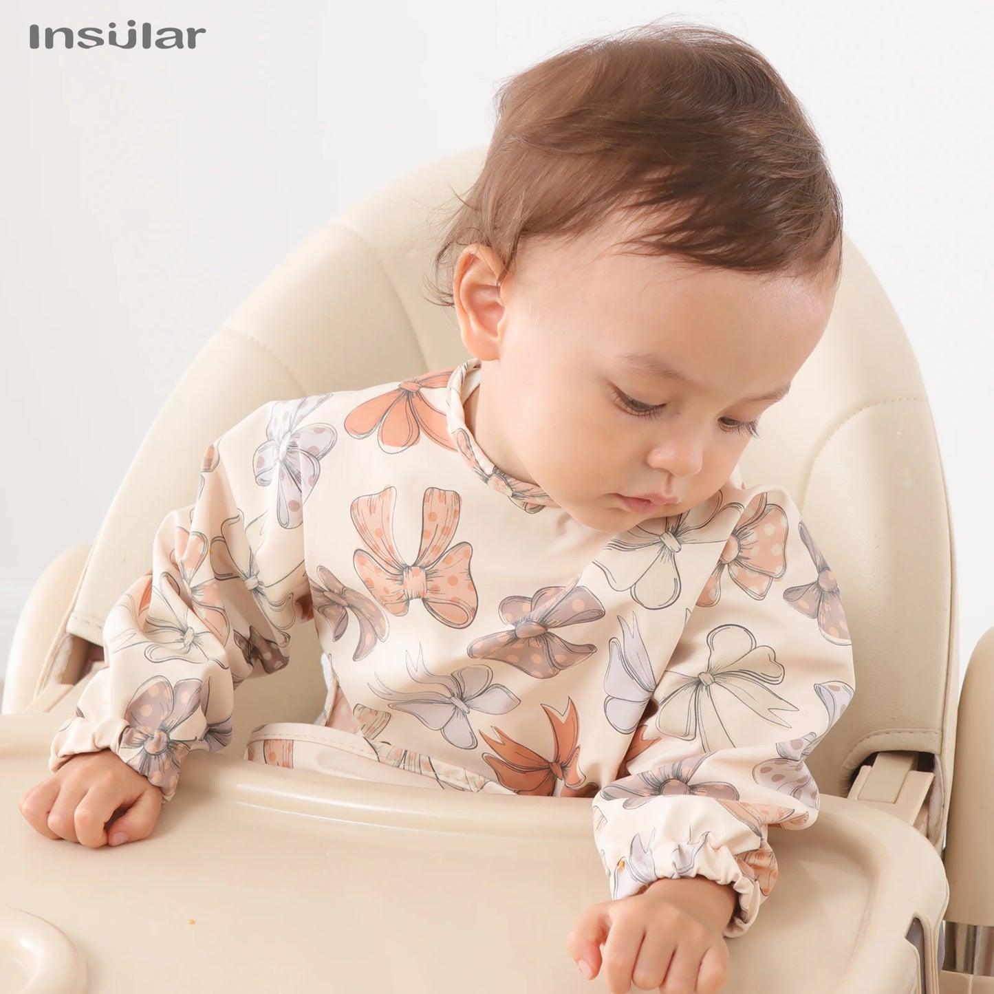 Waterproof Long-Sleeve Baby Bib with Pocket – Full-Cover Feeding Apron for Mess-Free Mealtime - Kidzy Market