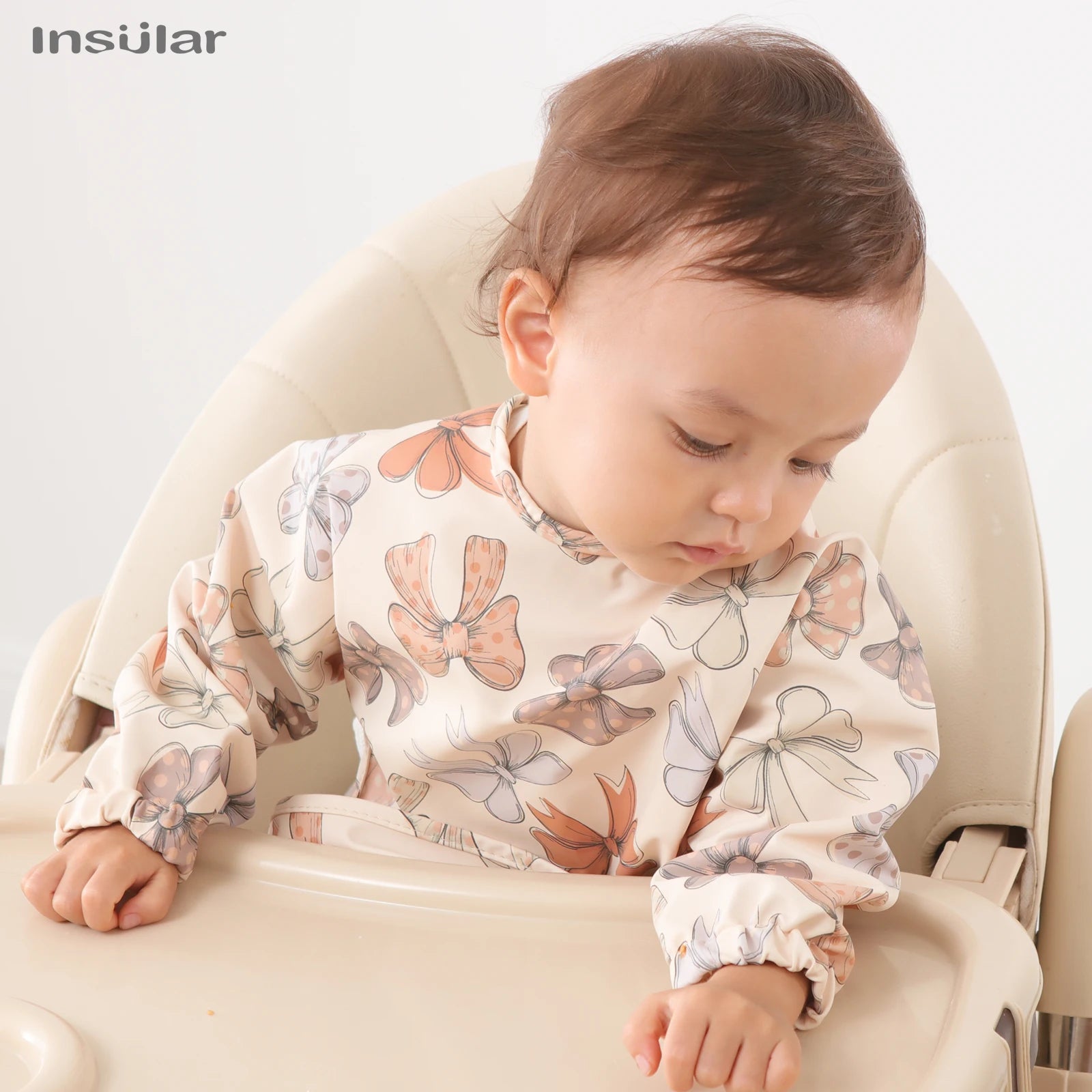 Waterproof Long-Sleeve Baby Bib with Pocket – Full-Cover Feeding Apron for Mess-Free Mealtime - Kidzy Market