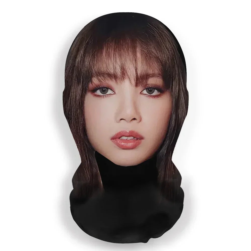 3D Seamless Kids Face Mask – Funny Celebrity Printed Ice Silk Sunscreen Head Scarf, Full-Face Neck Gaiter for Halloween Cosplay & Outdoor Sports (1-Pack)