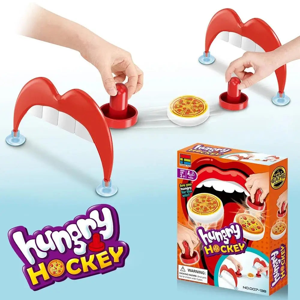 Desktop Pizza Ice Hockey Toy – Parent-Child Interactive Board Game for Kids and Adults, Family Party Game Gift