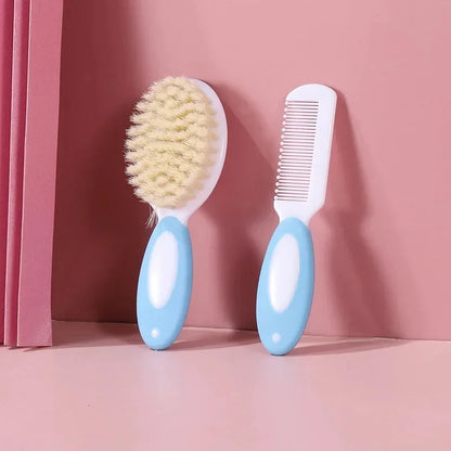 2Pcs Set Baby Care Comb - Anti-scratch Boy & Girl Hairbrush - Newborn Hair Brush, Infant Comb & Head Massager