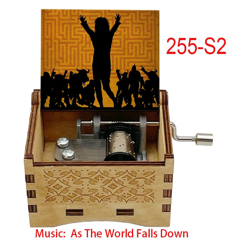 As The World Falls Down Fantasy 18-Note Wooden Music Box New Year Christmas Birthday Gift