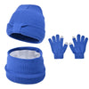 3Pcs Winter Kids Beanie Hat, Scarf & Gloves Set – Warm Knitted Hat, Neck Warmer & Outdoor Accessories for Boys & Girls (3-8Y)