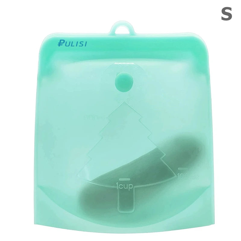 PULISI Silicone Reusable Food Storage Bags - Leakproof Containers (1500ml, 1000ml, 500ml), Fresh-Keeping, Freezer & Snack Storage