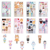 8-Pack Cartoon Girl Dress-Up DIY Collage Stickers, Waterproof Reward Decals for Kids Phones, Laptops & Notebooks