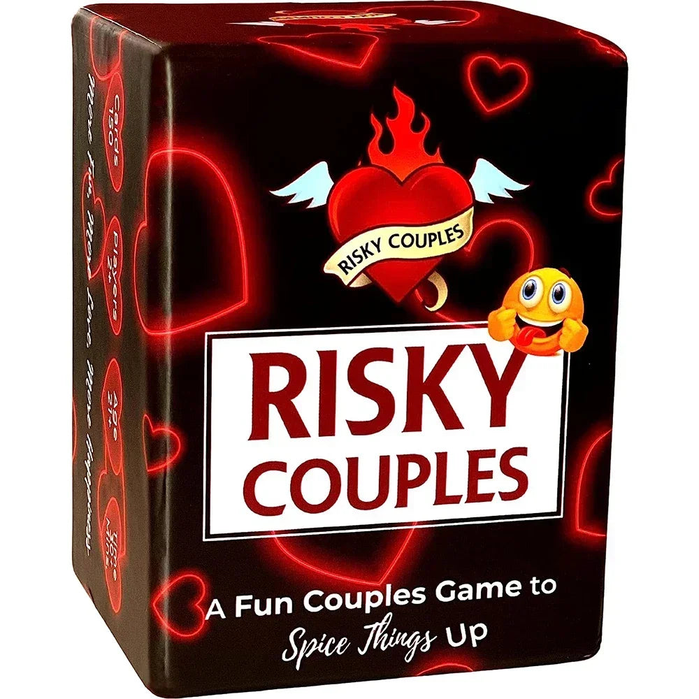 Risky Couples Game (150 Spicy Dares & Questions, Romantic Date Night Card Game)