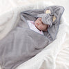 Hooded Baby Bath Towel – 80x80cm Soft Coral Fleece Swaddle Blanket for Newborns