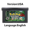 GBA Game Cartridge (32-bit, Pokemon Series, Odyssey Cloud White, FireRed & Silver Rival Rom Hack)