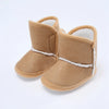 Winter Baby Snow Boots Plus Velvet Soft Sole Booties with Pompom for Indoor Walking