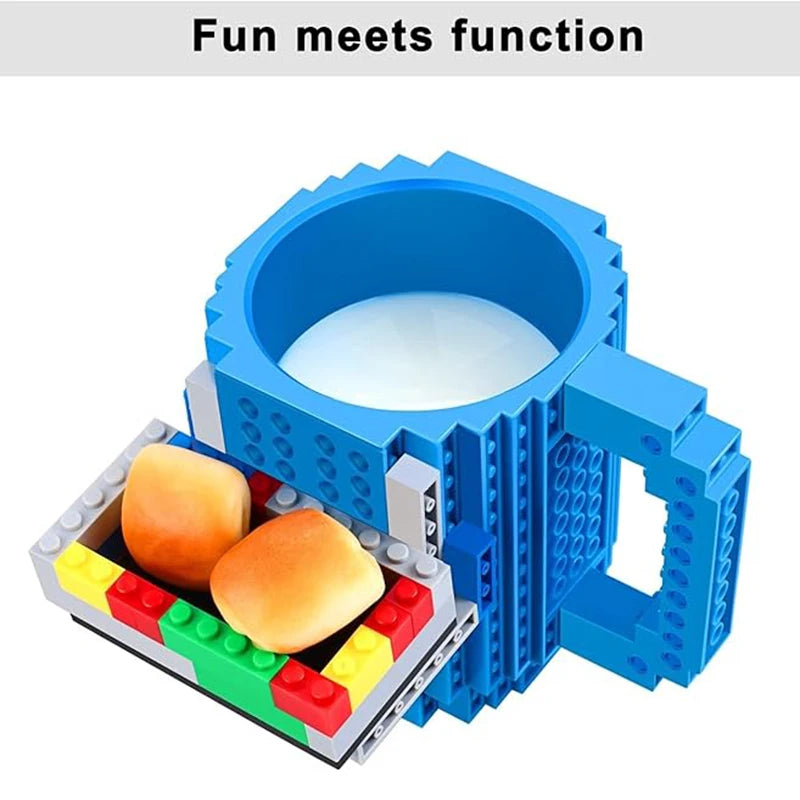 350ml (12 oz) Building Blocks Coffee Mug – LEGO-Compatible DIY Kids & Coffee Cup Gift