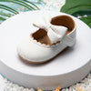 Meckior Baby Girl Shoes – Leather Rubber Sole Anti-Slip Toddler First Walkers, Newborn Infant Crib Shoes