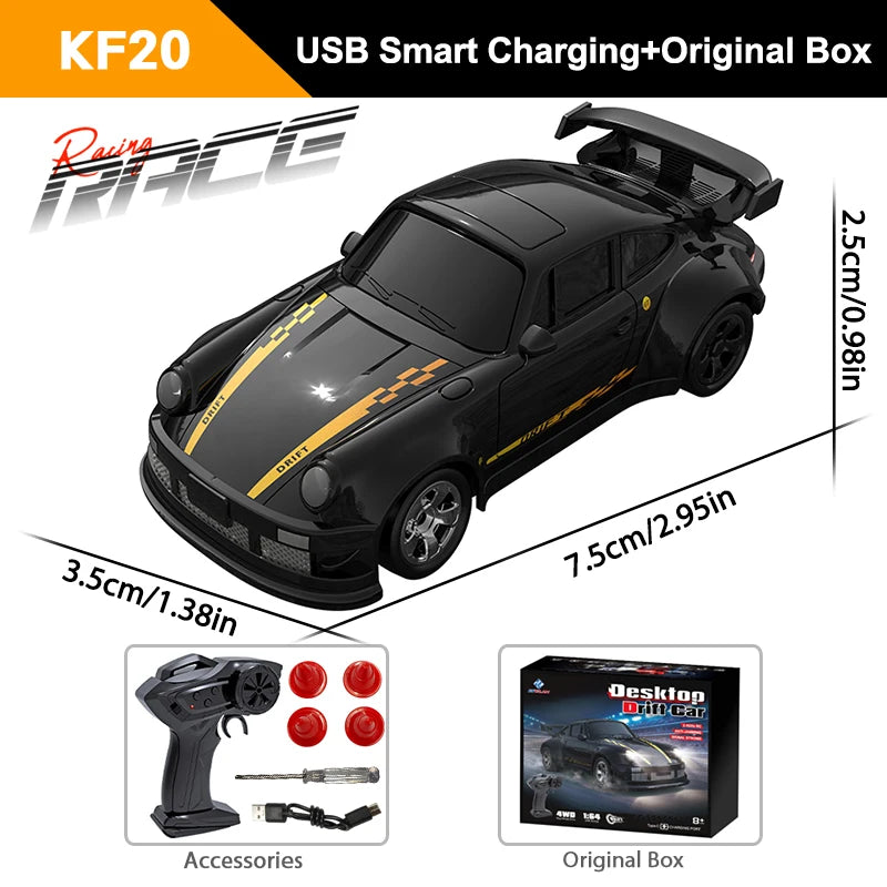 1/64 2.4G High-Speed Drift RC Car with 4WD Four-Wheel Drive Mini GTR