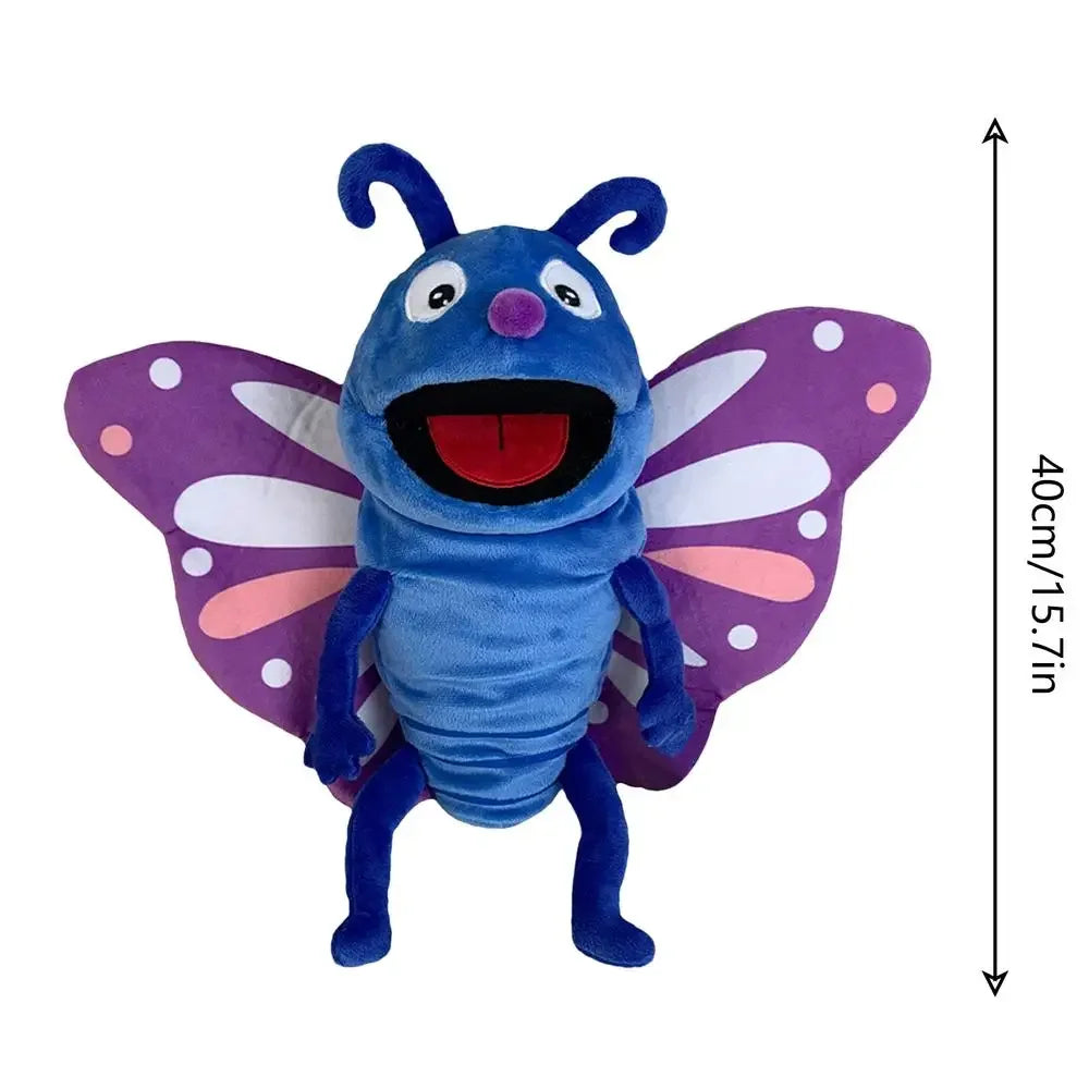 Plush Insect Hand Puppets for Kids, Caterpillar Ladybug Storytelling Finger Toys