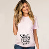 Christmas Santa Baby Print Maternity T-shirt Xmas Casual Pregnant Clothes Pregnancy Announcement T-shirt for Pregnant Women