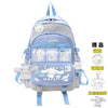 Anime Sanrio Cinnamoroll Plush Backpack – Blue Kawaii Large Capacity School Bag for Kids