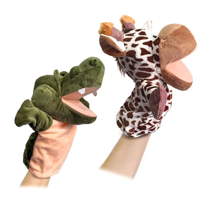 Soft Plush Horse Hand and Finger Puppet, Cartoon Toy for Kids Party Decoration