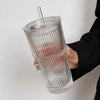 15 fl oz (450 ml) Glass Cup with Lid & Straw - Heat-Resistant Transparent Coffee, Tea & Juice Mug