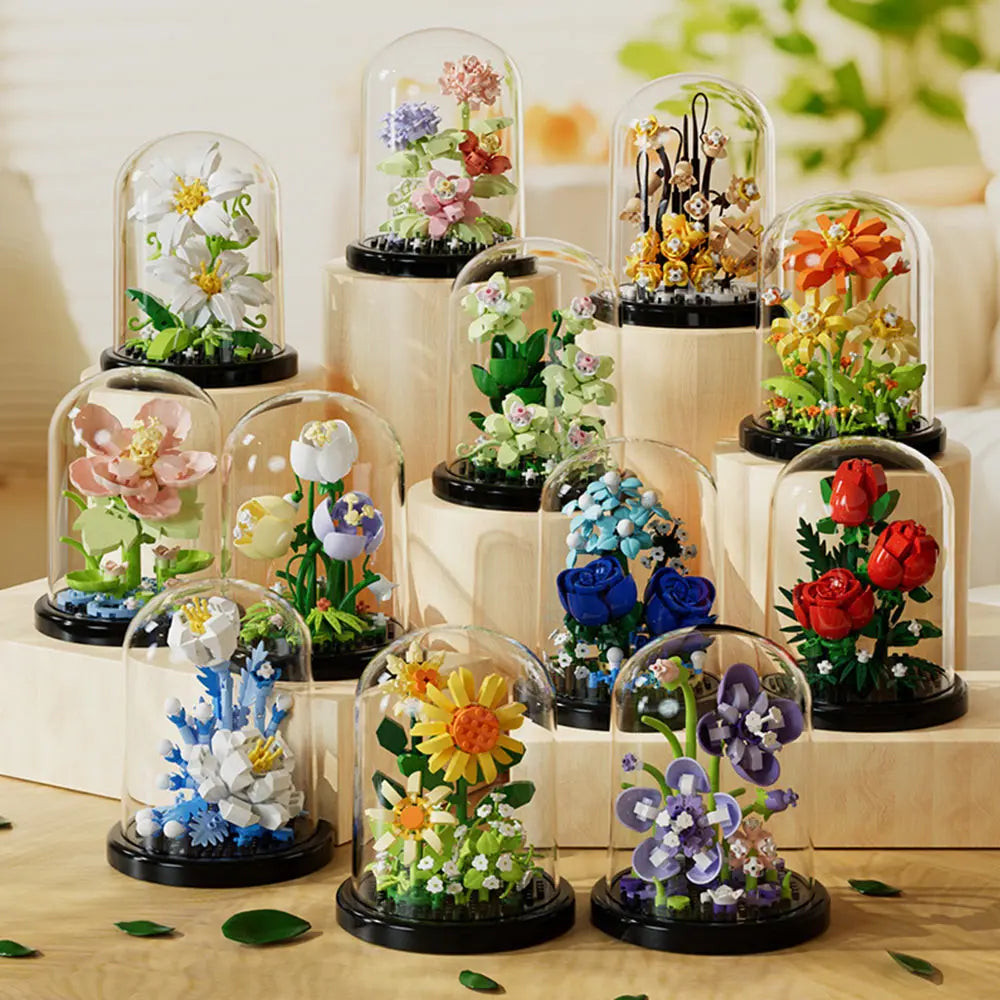 DIY Micro Flower Building Blocks – Mini Bricks Eternal Flowers Home Decoration Puzzle Toy