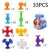 Montessori Animal Silicone Soft Building Blocks – DIY Suction Cup Assembly for Sensory Play and Educational Toy for Children