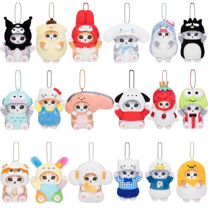 Sanrio Hello Kitty Gudetama Kero Kero Keroppi Plush Backpack Pendant Keychain Gift