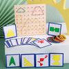 Montessori Baby Creative Toy – Graphic Rubber Tie Nail Boards with Cards for Early Childhood Education and Preschool Learning