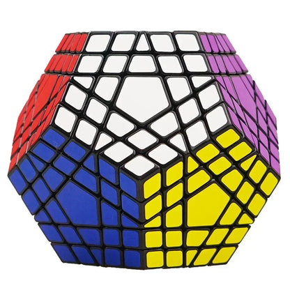 [Picube] SengSo 5x5 Megaminx, 5x5x5 Gigaminx Magic Cube with Black Base, Professional Cubo Magico, Learning Educational Toy