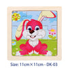 11cm (4.33in) Kids Wooden Jigsaw Puzzle – Cartoon Animal and Vehicle Montessori Educational Toy
