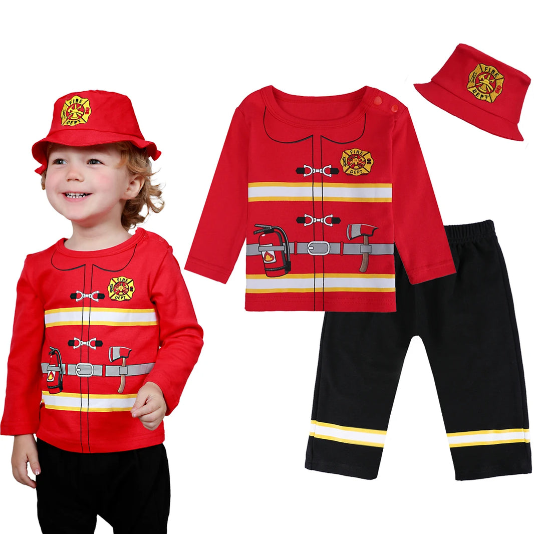 Toddler Boys Prince Charming Costume – Halloween Fireman Outfit, Infant Photography Clothing & Baby Carnival Cosplay Striped Prisoner