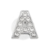 Glitter Rhinestone Alphabet Shoe Charms — Crystal Letter PVC Shoe Decoration for Clogs, Backpacks & Wristbands (2.5–3 cm / 0.98–1.18 in) - 1 Piece