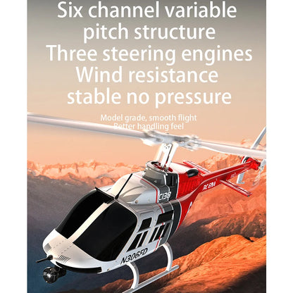 C138 Remote-Controlled Helicopter – 1/33 Scale Bell 206 Model with 2.4G RC for Kids