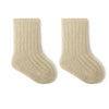 Autumn & Winter New Baby Socks - Thicken Velvet Terry Newborn Socks | Warm Stockings for Boys & Girls, Solid Knitted Mid Tube Infant Socks