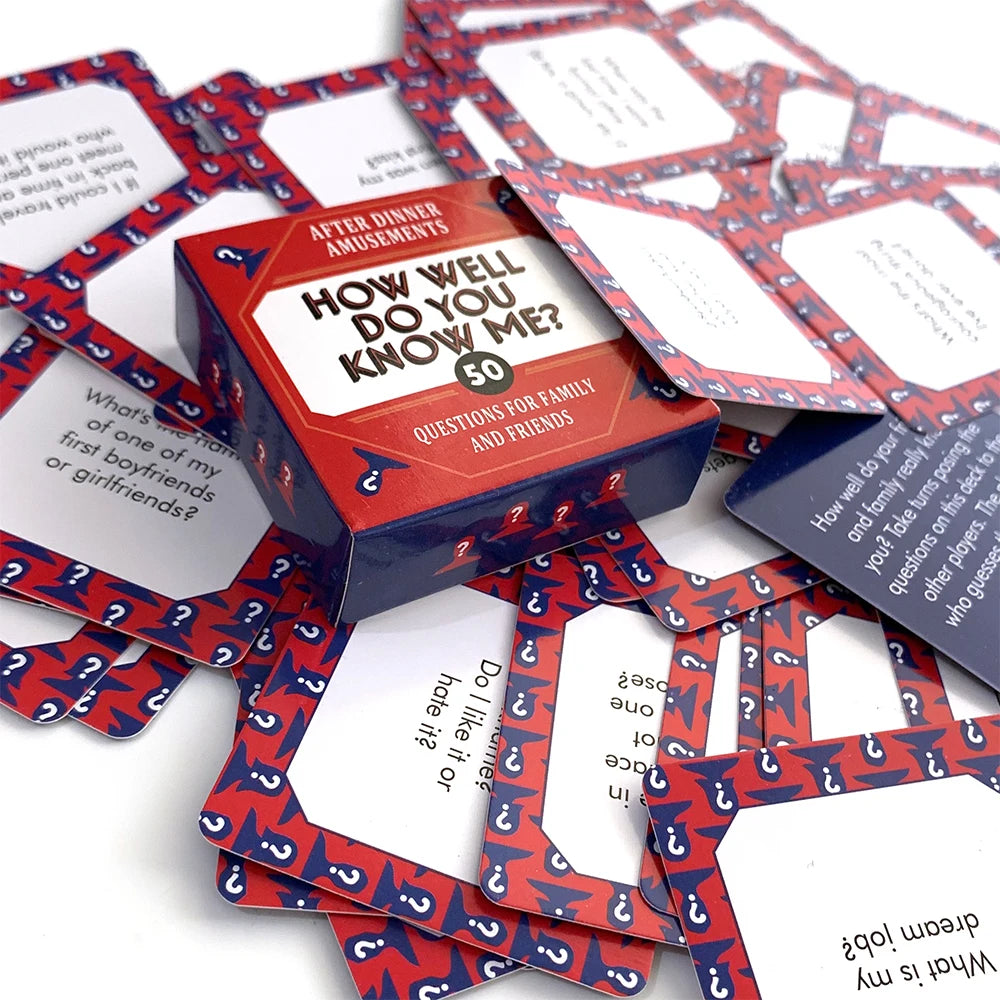 Mini Box - How Well Do You Know Me? Card Game, Fun Board Game for Family and Friends Entertainment