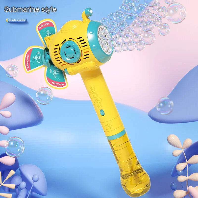 Automatic Submarine Bubble Gun for Kids — Battery-Powered Bubble Machine Toy for Outdoor Parties & Gifts