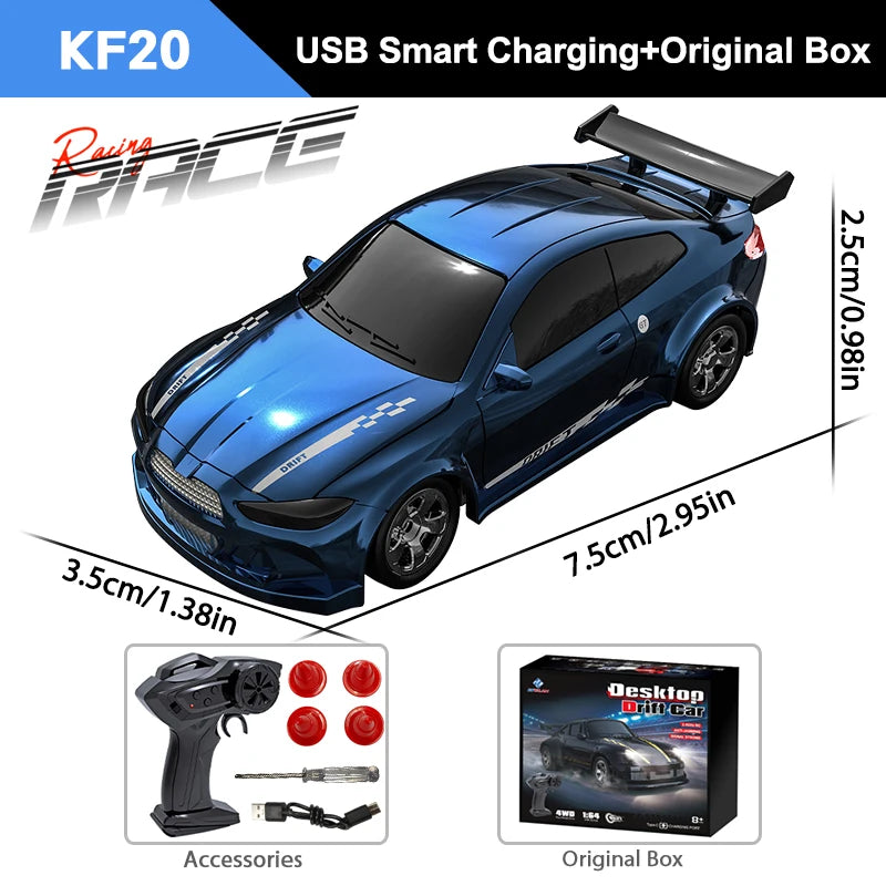 1/64 2.4G High-Speed Drift RC Car with 4WD Four-Wheel Drive Mini GTR