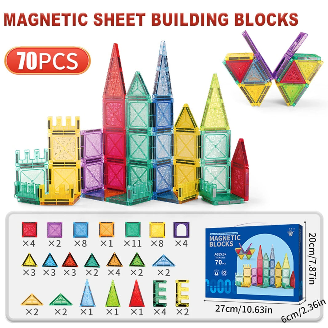 Magnetic Tiles Building Blocks Toy for Kids Ages 3 to 8+