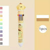 Sanrio Cartoon Ballpoint Pen Set – 10-Color 0.7mm Kuromi, Hello Kitty, Cinnamoroll School Stationery for Students