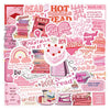 10/60pcs Pink Bookish Reading Stickers – School, Scrapbooking, DIY, and Laptop Stickers for Kids