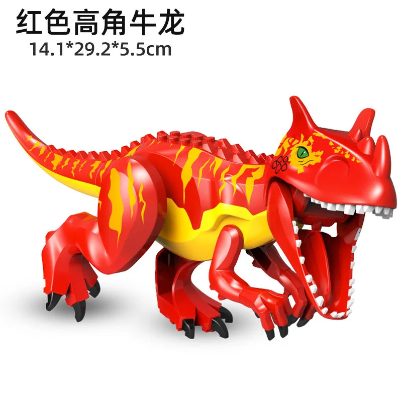 Jurassic World 3 Brutal Raptor Building Blocks – Tyrannosaurus, Indominus, and I-Rex Dinosaur Toy for Kids
